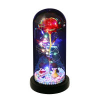 Regalo De Flores De Rosa Para Mujeres En Acrílico Con Domínio Luz Regalo Eterno De Flores Colores Para Mamá Y Fiesta De San Valentín - details 0