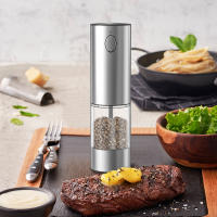 Molinillo de Sal Y Pimienta Eléctrico, recargable por USB, grosor ajustable, Gran capacidad, molinillo Automático, Cuerpo de Maple inoxidable, with Luz LED - details 0