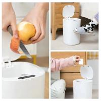 Basurero Inteligente Y Automático 12L Blanco Impermeable Eléctrico Para Cocina/Baño Con Tapa Y Sensor Touchless - details 0