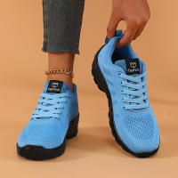 Zapatillas De Correr Casual Para Mujer Transpirables Ligeros Con Plataforma Y Cordones Zapatos Deportivos De Camuflaje Para Caminar Al Aire Libre - details 4