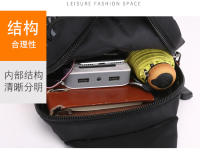 Bolsa Bandolera Para Hombre En Nylon Bolsa De Hombro Cruzada Pequeña Rucksack De Viaje Estilo Casual Con Bolsillos Internos Y Exterior - details 5