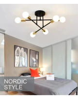 Modern LED Chandelier Ajustable De E27 Para Sala De Estar Dormitorio Café Comedor Iluminación Calor Y Frío Luz De Techo Metálica Para Espacios De 5-10 M2 - details 10