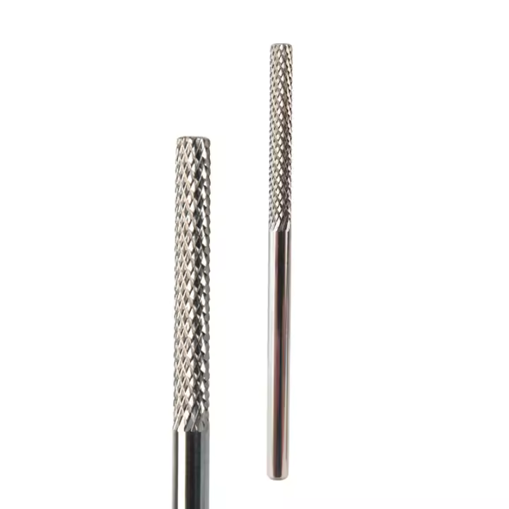 Broca De Uñas Larga Tapered 18mm Carburo De Tungsteno Cabeza De Molienda Rotatoria Para Manicura Accesorios De Taladro - 1