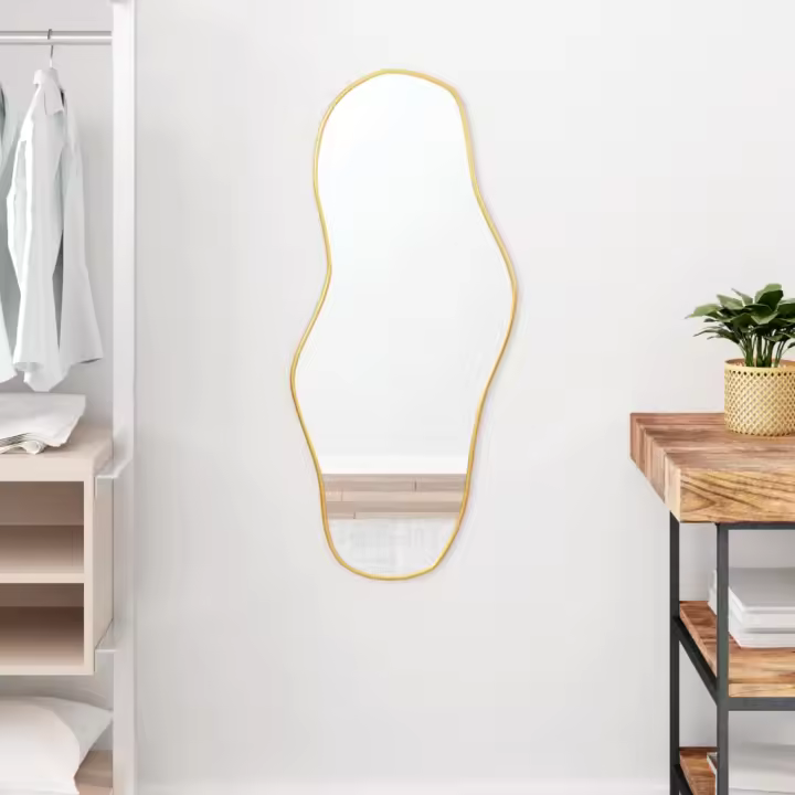 vidaXL Espejo de pared dorado 90x40 cm - 1