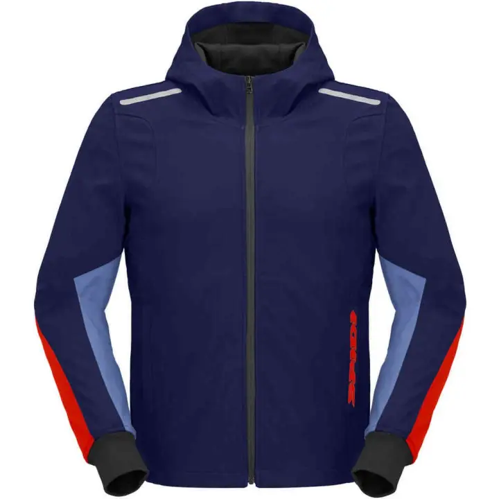 Chaqueta Spidi Hoodie Armor Light Azul rojo - 1