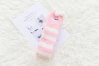 Medias Altas De Invierno Para Mujer Con Estampado De Animales De Dibujos Animados Terciopelo Coral De Felpa Grueso Medias Altas a La Rodilla Con Rayas - details 24