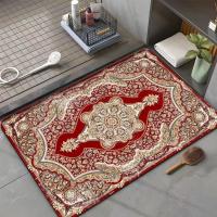 VIKAMA Alfombra De Baño De Velours Cristal Absorbente De Agua Antideslizante Para Piso De Madera Adecuada Para Baño Sala De Estar Dormitorio - details 2