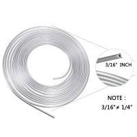 Tubo De Cobre Níquel Universal De 25 Pies 7.62m Rodillo De Tubo De Acero Para Freno Tubo De Aire Acondicionado Tubo De Aceite Linea De Freno Color Plata Zinco - details 1