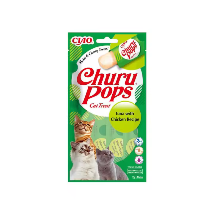 Churu Cat Pops Receta De Atún Con Pollo 4 X 15 Gr - 1