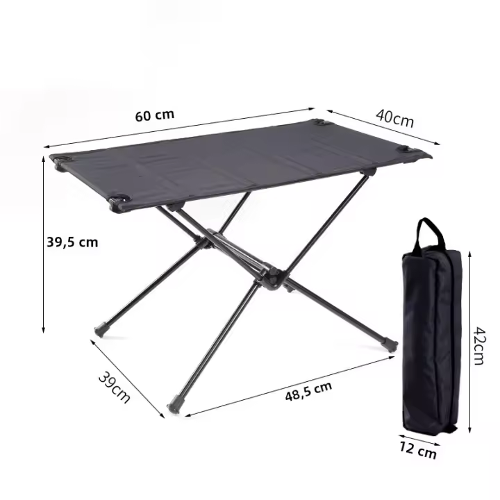 Mesa Táctica Portátil Para Camping Ultra Ligera De Aleación De Aluminio Mesa Plegable De Tela Para Picnic - 1