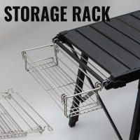 Estante De Aluminio Plegable Para Mesa De Camping Con Almacenamiento Y Red Mesh Colgante Expansión IGT Soporte Para Mesa Exterior - details 0