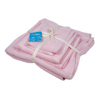 Cofan Juego de 3 Toallas Rosa Claro de Alta Calidad | Set de Toallas 100% Algodón | Absorbentes y Suaves - details 0