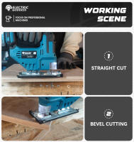 Sierra Curva Eléctrica Portátil Para 18V Makita 3500RPM Herramienta Multifuncional De Carpintero Sin Batería Siemprechequée QXJ006 - details 6
