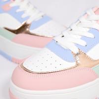 HLUNA - Zapatillas deportivas Coloridas Blanco Rosa y Azul Verde  - con Plataforma de 5cm - Moda Primavera - Color Claro y suave - D051 - details 2