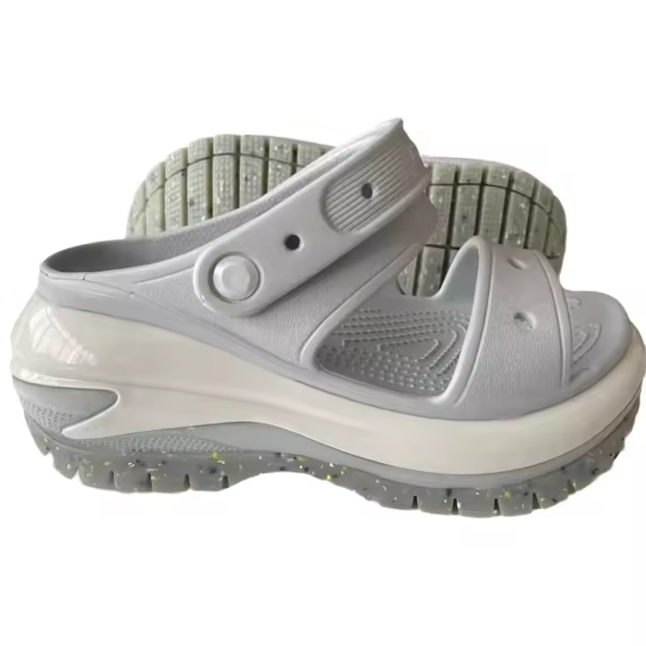 Verde Crocs Mega Crush Sandalias Mujer GRIS - 1