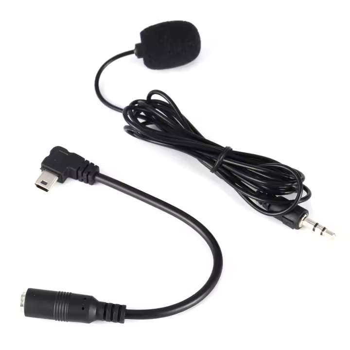 Cable De Transferencia De Audio Mini Micrófono 3.5mm Negro Adaptador Para GoPro Hero4 3/3+ Clip Micrófono Externo VBESTLIFE - 1