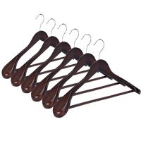 Percha De Traje De Madera Negra Nogal Con Gancho De Metal Antideslizante Soporte De Hombro Sin Costuras Para Secado De Ropa - details 0