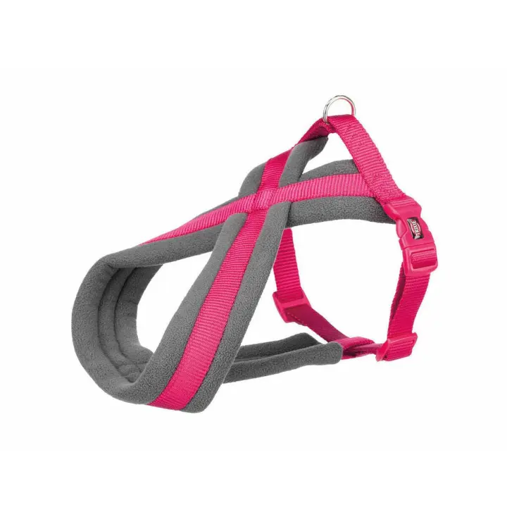 TRIXIE Arnés Confort NEW Premium. M. 45–80cm/25mm. Fucsia - 1
