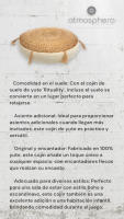 Cojín de Suelo 'Rituality' de Yute D. 38cm - Atmosphera Créateur d'Intérieur  Redondo  Original Accesorio Boho y Escandinavo  Comodidad Adicional para Hogar y Visitas  Cojín de Asiento y Decoración  Estilo Natural y Elegante - details 0