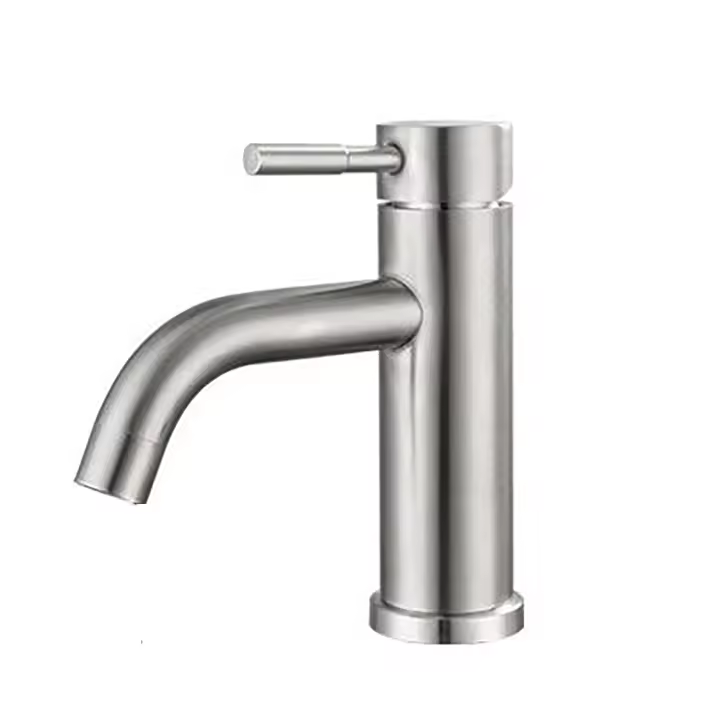 Grifo de Baño Clásico, Mezclador Monomando Lavabo, Grifo de Lavabo para Agua Fría y Caliente, Acero Inoxidable Cepillado,Adecuado para baño dormitorio cocina jardín - 1