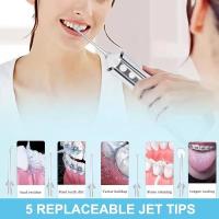 Irrigador dental portátil, irrigador bucal L10 de 300 ml con 3 modos de limpieza y 5 chorros, batería recargable USB de 1500mAh - details 1