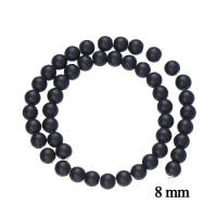 Cuentas De Piedra Naturales Mate Negras Redondas Para Creación De Joyería DIY Accesorios Para Pulseras 4/6/8/10/12 MM - details 8