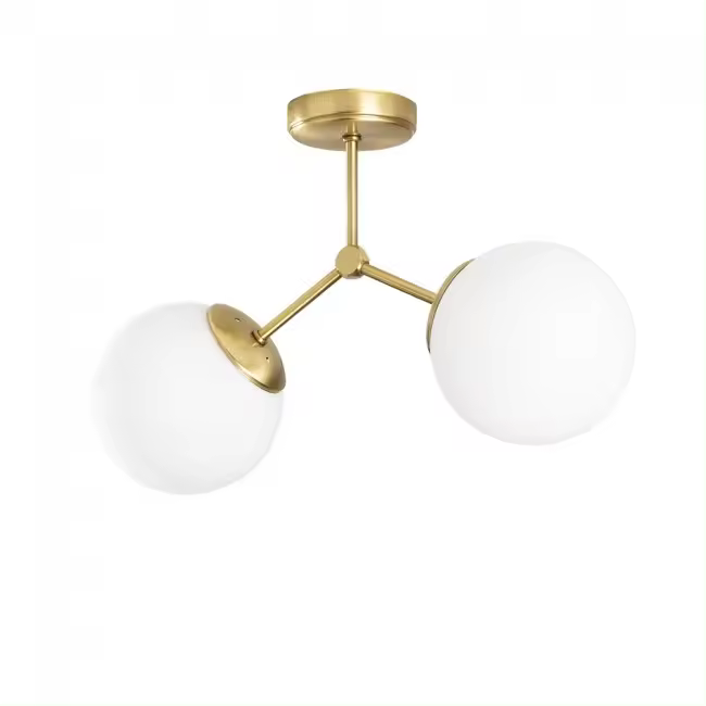 Wonderlamp Plafón de techo Mulen Oro (2 luces) - 1