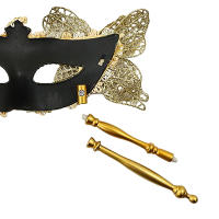 Máscara De Halloween Para Mujer Con Palillo Para Sostener Disfraz De Carnevale Mitad De La Cara Para Fiestas Nocturnas Y Cosplay - details 5