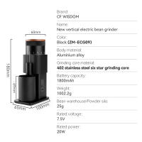 Molino De Café Portátil CF WISDOM Capacidad De 25g Acero Inoxidable 402 Burro De Seis Estrellas Ajustable Para Café Picado Mocha Y Café En Vaso - details 16