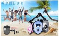 Máscara de buceo para adultos y niños, cara completa, transpirable, snorkel, equipo de natación para miopía, gafas respiradoras secas completas subacuáticas - details 3