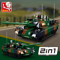 Modelo De Tanque Blindado Leopard 2A5 De 766 Piezas Sluban 1/35 Escala Para Jóvenes Constructores Y Coleccionistas De Juguetes - details 0
