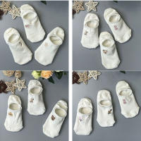 Conjunto De Calcetines De Algodón Para Mujer 10 Pares Calcetines De Tobillo Transpirables Veraniegos Con Patrón De Dibujos Animados Blancos Versátiles - details 2