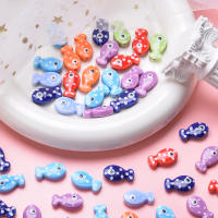 10pcs Cuentas De Cerámica En Forma De Pez Para Fabricación De Joyas Pulseras Y Collares Accesorios De Encanto Coloridos - details 0