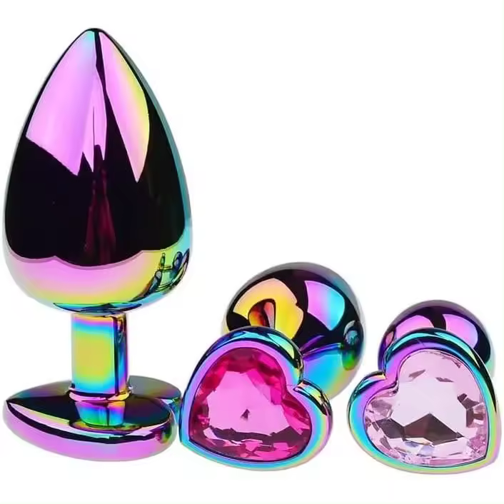 Plug anal dilatador para hombre y mujer, juguetes sexuales anales en acero inoxidable, kit de plugs anales para juegos, pequeño plug anal femenino, juguetes eróticos - 1