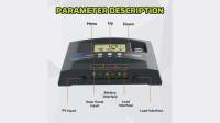 Controlador Solar MPPT 30A POWERWIN MT01 Para Batería Lifepo4 Detecta Automáticamente 12V 24V Con Pantalla LCD Dual USB Azul Gris - details 1