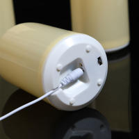 Velas LED Decorativas Recargables Con Control Remoto Y Movimiento USB Sanjiantao 1 O 3 Piezas 10/12.5/15 Cm Velas De La Iglesia Danzantes - details 0