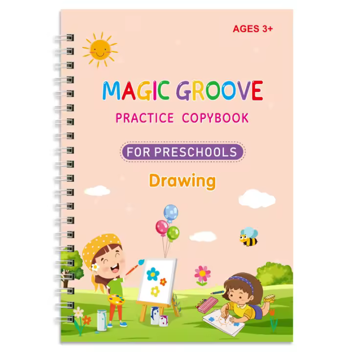 Libro De Práctica De Escritura Reutilizable Para Niños Magic Groove Copiloto Inglés Versión Limpieza Libre Edad 5-8 Años - 1