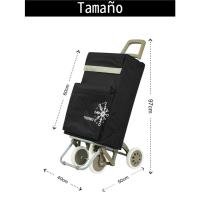 MEJORADA Carrito de Compra Plegable con 4 Ruedas Grandes y Bolsa Térmica Frontal，Estructura Metálica, | Capacidad 48L | Ideal para Supermercado, Playa y Picnic | 3 Colores - details 6