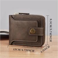 Carteras para Hombre, Billeteras Hombre con Cremallera y Hebilla, Múltiples Compartimentos Monedero Hombre Pequeña con Ventanillas de Identificación para Tarjetas, Efectivo y Monedas - details 1