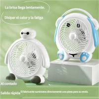 Ventilador eléctrico de dibujos animados de verano, pequeño dormitorio de estudiantes, cama de escritorio, portátil, para oficina en casa, ventilador de escritorio, regalo - details 7