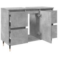 vidaXL Mueble de baño madera de ingeniería gris hormigón 80x33x60 cm - details 4