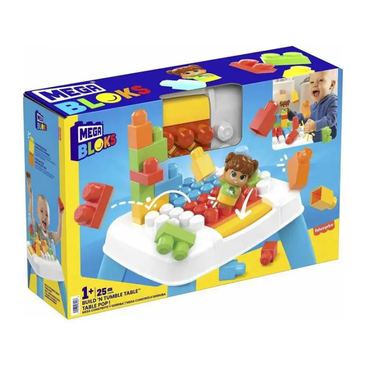 MEGA BLOKS MESA CONSTRUYE Y DESTRUYE TABLA DE JUEGO DE MATTEL - 1