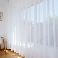 Cortinas De Tulle Transparente Y Sutil Para Sala De Estar Comedor Dormitorio Y Puerta De Ventana Blanco Decoración De Hogar Y Boda 2 Hojas - details 8