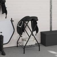 vidaXL Soporte de montura plegable de pie independiente hierro negro - details 2
