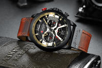 Reloj Curren 8329 Para Hombre Cuero Quadruple Mano Cronógrafo Fecha Resistente Al Agua Moda Casual Lujo Relogio Masculino - details 12