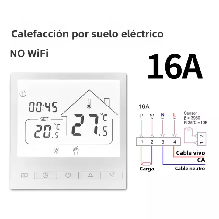 Termostato Inteligente WiFi Tuya Para Calefacción De Suelo Y Boilers De Agua Y Gas Control Por APP Y Voz Compatible Con Alexa Y Google - 1