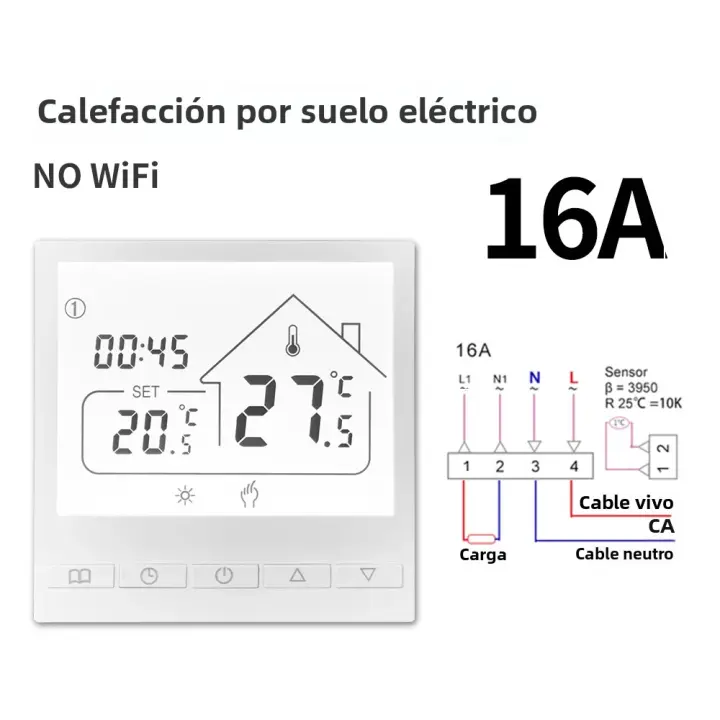 Termostato Inteligente WiFi Tuya Para Calefacción De Suelo Y Boilers De Agua Y Gas Control Por APP Y Voz Compatible Con Alexa Y Google - 1