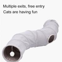 Juguete Para Gatos Tubo De Juego Plegable Con Papel Picante Y Suave Para Buscar Y Esconder Juguetes Para Gatos Interiores - details 8