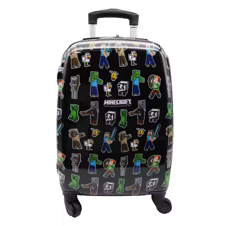 DAM Minecraft Trolley Cabina. 4 ruedas Giratorias y multidireccionales. Frontal en policarbonato. Trasera en ABS. 34x21x52 Cm. Color: Multicolor - 1