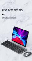 Teclado Y Ratón Inalámbricos Gris Bluetooth 5.0 Y 2.4G Recargables Tamaño Completo Para Portátil Compatible Con USB Y PS/2 - details 10